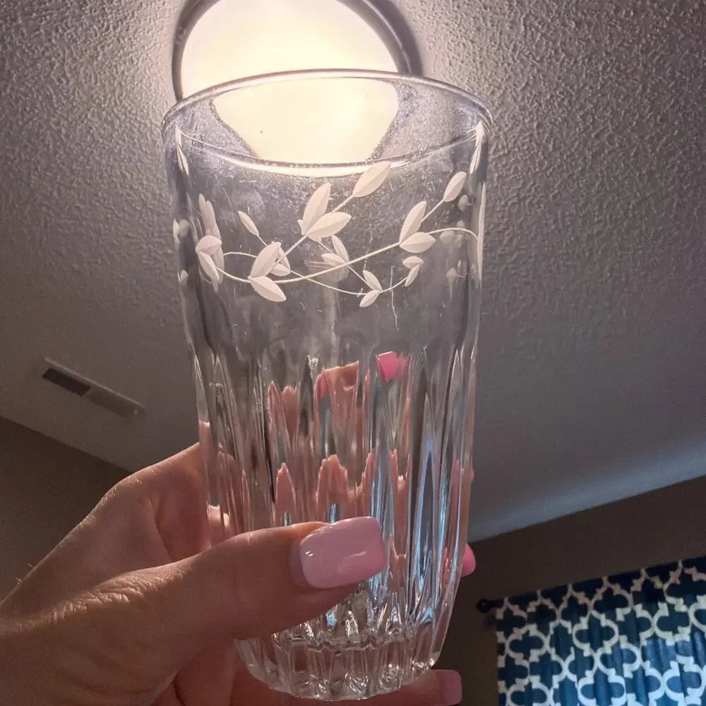 Vintage Princess House Heritage 12 oz Etched Floral Design, 1 tumbler